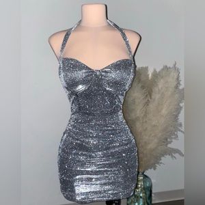 MOVING SALE MAKE OFFER Silver sparkle mini dress